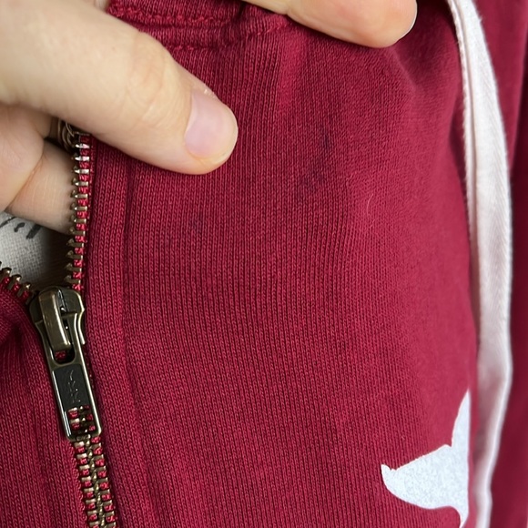 100% Organic Cotton Sandcloud Red Zippered Hoodie Jacket size large - Picture 8 of 9